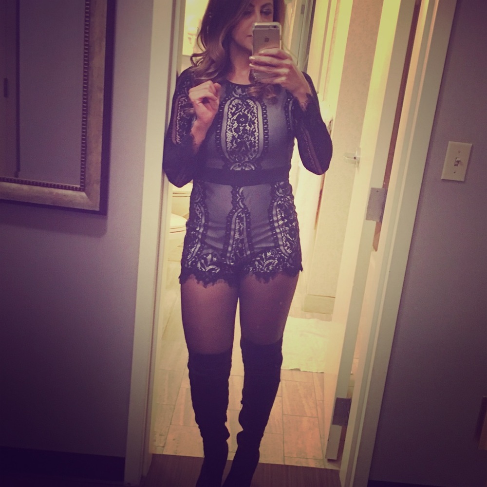 Black and Tan romper